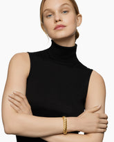 Sculpted Cable Bracelet in 18K Yellow Gold, 14mm